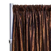 *FR* Crushed Taffeta Drape Panel by Eastern Mills 9 1/2 FT Wide w/ 4" Sewn Rod Pocket - Brown