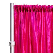 *FR* Crushed Taffeta Drape Panel by Eastern Mills 9 1/2 FT Wide w/ 4" Sewn Rod Pocket - Fuchsia