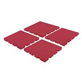 Red EverBase Flooring - Solid Top Version (EBF1-ST)  - (4)Pieces - 12" x 12"