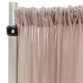 *FR* Crushed Sheer Voile Curtain Panel by Eastern Mills w/ 4" Pockets - 10ft Wide - Shadow Grey