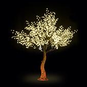 Lighted Cherry Blossom LED Tree - AC Adapter - 1200 LEDs - Warm White - 9FT Tall