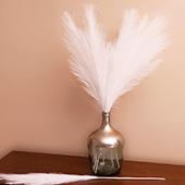 Faux Pampas Grass - 6 Stems - 38" Long - White