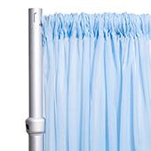 *FR* 10ft Wide Sheer Voile Curtain Panel by Eastern Mills w/ 4" Pockets - Baby Blue