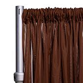 *FR* 10ft Wide Sheer Voile Curtain Panel by Eastern Mills w/ 4" Pockets - Brown