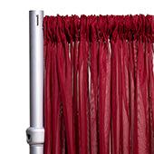*FR* 10ft Wide Sheer Voile Curtain Panel by Eastern Mills w/ 4" Pockets - Burgundy