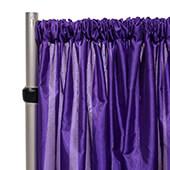 *FR* Taffeta Drape Panel by Eastern Mills 9 1/2 FT Wide w/ 4" Sewn Rod Pocket - Dark Purple
