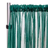 *FR* 10ft Wide Sheer Voile Curtain Panel by Eastern Mills w/ 4" Pockets - Emerald