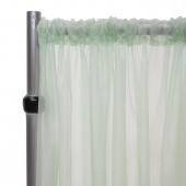 *FR* 10ft Wide Sheer Voile Curtain Panel by Eastern Mills w/ 4" Pockets - Hint of Mint