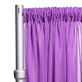 50% OFF LIQUIDATION – *FR* Crushed Sheer Voile Curtain Panel by Eastern Mills w/ 4" Pockets - 8FT Long x 10ft Wide - Lavender