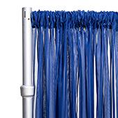 50% OFF LIQUIDATION – *FR* 20FT Long x 10ft Wide Sheer Voile Curtain Panel by Eastern Mills w/ 4" Pockets - Navy Blue