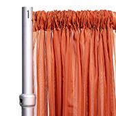 *FR* 10ft Wide Sheer Voile Curtain Panel by Eastern Mills w/ 4" Pockets - Rust