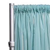 50% OFF LIQUIDATION – *FR* 21FT Long x 10ft Wide Sheer Voile Curtain Panel by Eastern Mills w/ 4" Pockets - Seafoam Green