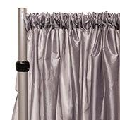 *FR* Taffeta Drape Panel by Eastern Mills 9 1/2 FT Wide w/ 4" Sewn Rod Pocket - Silver