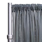 *FR* 10ft Wide Sheer Voile Curtain Panel by Eastern Mills w/ 4" Pockets - Silver