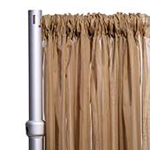 50% OFF LIQUIDATION – *FR* 15FT Long x 10ft Wide Sheer Voile Curtain Panel by Eastern Mills w/ 4" Pockets - Taupe