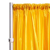 *FR* Crushed Taffeta Drape Panel by Eastern Mills 9 1/2 FT Wide w/ 4" Sewn Rod Pocket - Gold