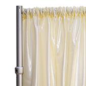 *FR* Crushed Taffeta Drape Panel by Eastern Mills 9 1/2 FT Wide w/ 4" Sewn Rod Pocket - Ivory