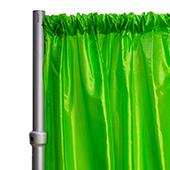 *FR* Crushed Taffeta Drape Panel by Eastern Mills 9 1/2 FT Wide w/ 4" Sewn Rod Pocket - Lime