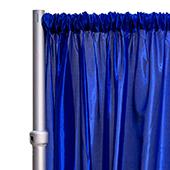 *FR* Crushed Taffeta Drape Panel by Eastern Mills 9 1/2 FT Wide w/ 4" Sewn Rod Pocket - Royal Blue