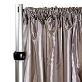 *FR* Crushed Taffeta Drape Panel by Eastern Mills 9 1/2 FT Wide w/ 4" Sewn Rod Pocket - Taupe