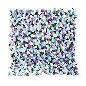 Blue, Purple & White Mixed Florals - Curtain Style Floral Wall - Easy Install! Select Size