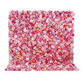 Pinks & White Mixed Florals - Curtain Style Floral Wall - Easy Install! Select Size