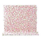 Deluxe Mixed White & Pink Florals - Curtain Style Floral Wall - Easy Install! Select Size