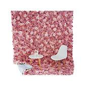 Pink & Blush Mixed Florals - Curtain Style Floral Wall - Easy Install! Select Size