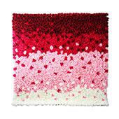 Deluxe Red, Pink & White Ombre Floral Wall - Curtain Style - Easy Install! Select Size