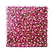 Hot Pink, Red & White Mixed Florals w/ Greenery - Curtain Style Floral Wall - Easy Install! Select Size