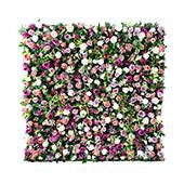Deluxe Mixed Greenery w/ Maroon, Blush & White Florals - Curtain Style Floral Wall - Easy Install! Select Size