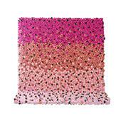 Pink Ombre w/ Greenery Mixed Floral Wall - Curtain Style - Easy Install! Select Size