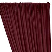 50% OFF LIQUIDATION – ITY Stretch Drape w/ Sewn Rod Pocket - 10FT Long x 60 inches width - Burgundy