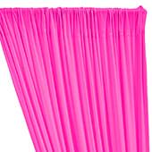 50% OFF LIQUIDATION – ITY Stretch Drape w/ Sewn Rod Pocket - 3FT Long x 60 inches width - Neon Pink