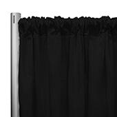 *IFR* 60" Wide Elite Taffeta Drape Panel by Eastern Mills w/ 4"  Sewn Rod Pocket - Black