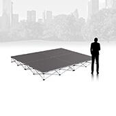 IntelliStage - Lightweight Portable Stage - 8ft x 8ft Platform & Riser Set - Carpet Top