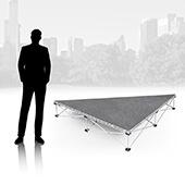 IntelliStage - Lightweight Right Triangle Portable Stage Unit - 4ft Platform & Riser Set - Carpet Top