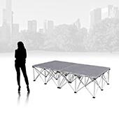 IntelliStage - Lightweight Square Portable Stage - 3ft x 6ft Platform & Riser Set - Strong Turf