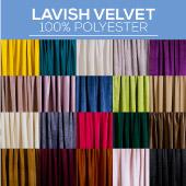 Lavish Velvet - 100% Polyester - By The Yard - 110" Width