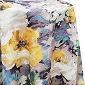 La Jardin Floral Print Tablecloth by Eastern Mills - Yellow - Many Size Options