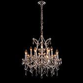 Large Luxe 12-Arm Empress Crystal Chandelier - 36" D