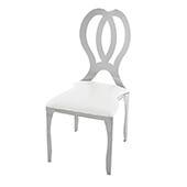 Stainless Steel Modern Double Loop Emma Dining Event Chair - Silver