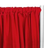 Poly Premier Cloth Drape Panel by Eastern Mills w/ Sewn Rod Pocket - Red