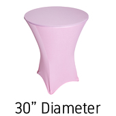 200 GSM Grade A Quality Spandex Hi-Boy Table Cover - Pink - Cocktail Table - 30" Diameter