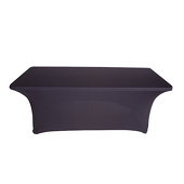 6ft Banquet 200 GSM Grade A Quality Spandex Table Cover - Black