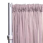 *FR* Crushed Sheer Voile Curtain Panel by Eastern Mills w/ 4" Pockets - 10ft Wide - Grey Lavender