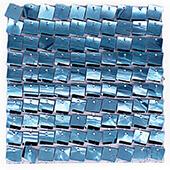 Easy Connect Shimmer Wall Panels w/ Transparent Grid Backing & Square Sequins - 12 Tiles - Light Blue