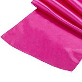 Sleek Satin Runner 14" x 108" - Fuchsia