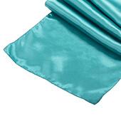 Sleek Satin Runner 14" x 108" - Dark Turquoise