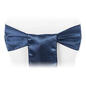 Sleek Satin Sash 6" x 108" - Navy Blue